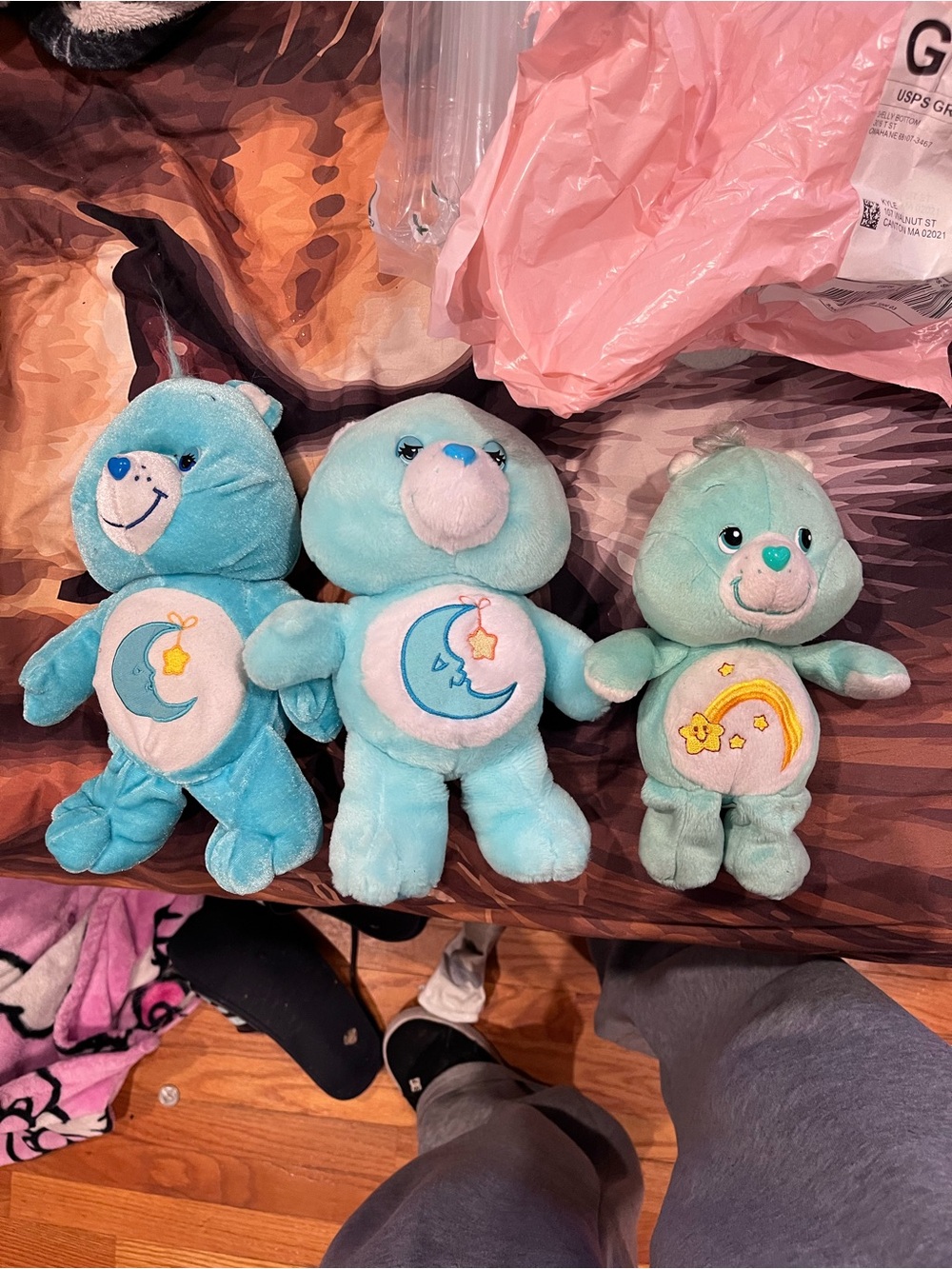 Care Bears Blue & Teal Moon-Theme Plush Trio